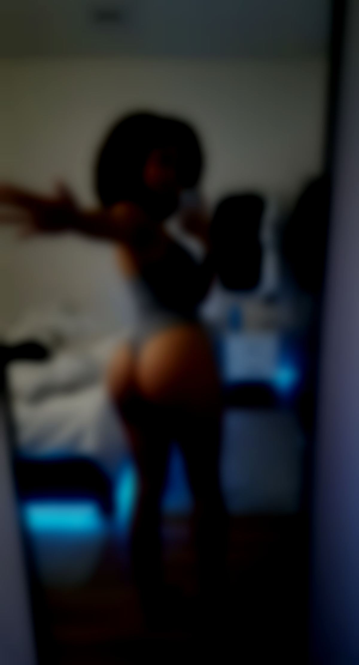 Edit the reference image: realistic casual smartphone mirror selfie photo of a completely naked woman, fully nude body with no clothing at …